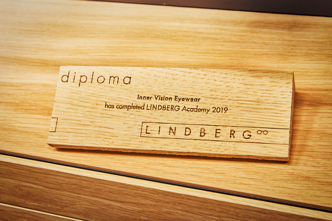 Diploma: InnerVision Eyewear has completed LINDBERG academy 2019. 
